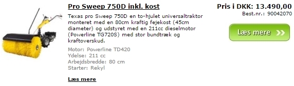 Pro Sweep 750D inkl